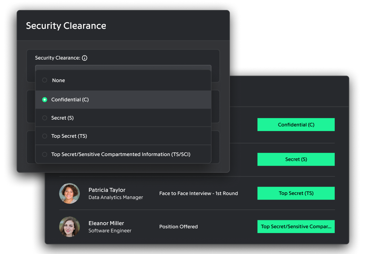 US Security Clearance - Security Clearance Module Image - Dark Mode